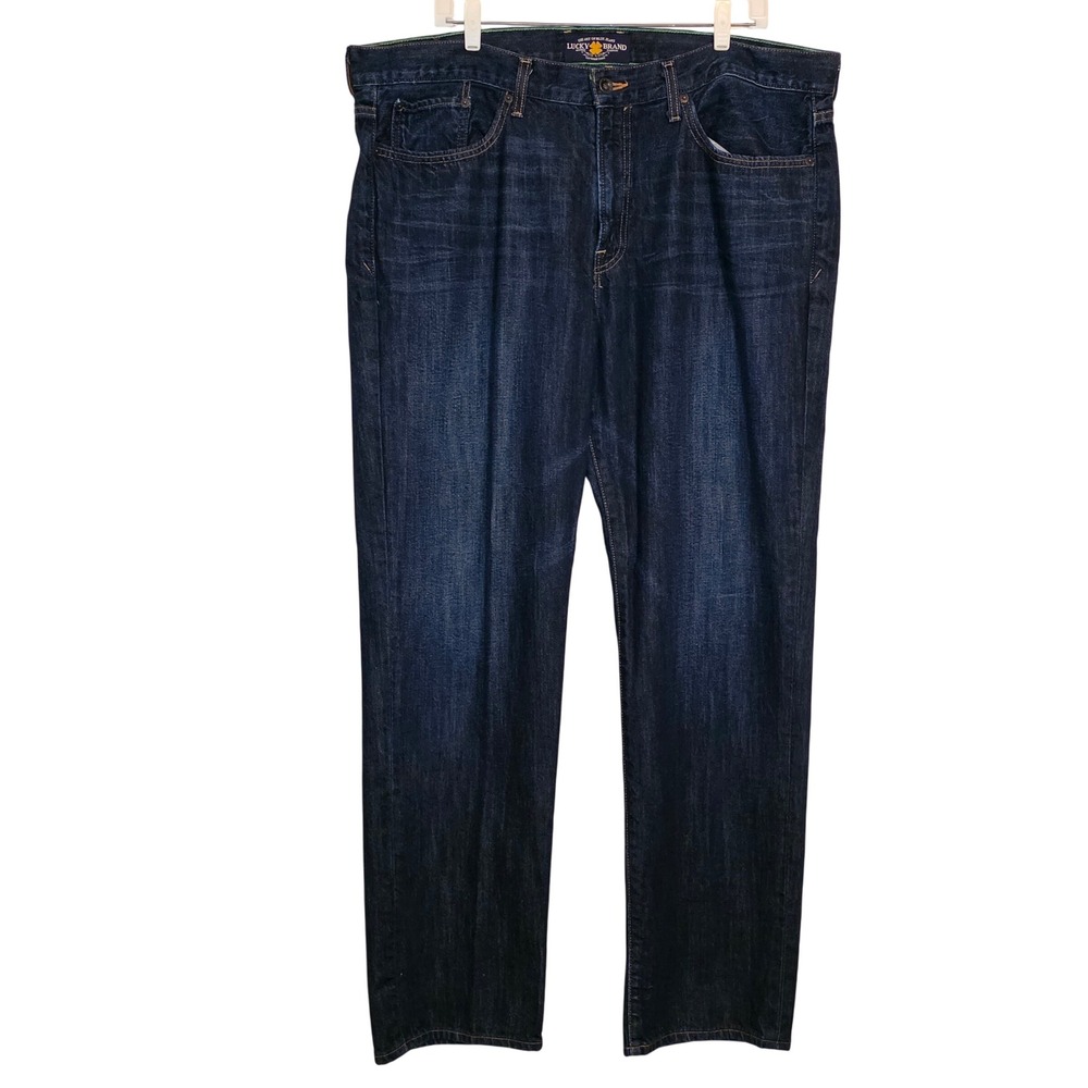 Lucky Brand 363 Vintage Straight Dark Wash Denim Jeans Men Size 42x32 *Measured*